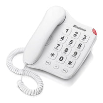 Binatone Big Button 110 Corded Phone Hearing Aid Compatible Redial Button - White
