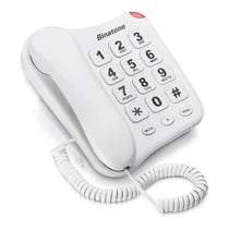 Binatone Big Button 110 Corded Phone Hearing Aid Compatible Redial Button - White