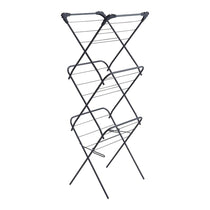 OurHouse Slimline 3-Tier Clothes Airer Dryer 12m Drying Space 15kg Capacity - Grey