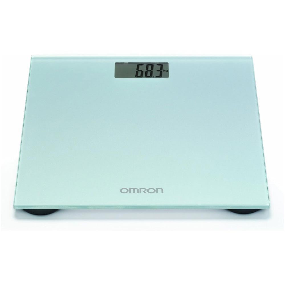 Omron Digital Bathroom Scale Large LCD Display 150kg Capacity - Silky Grey