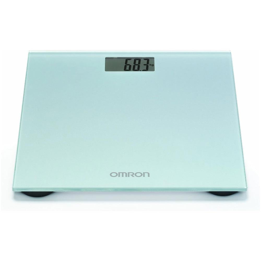 Omron Digital Bathroom Scale Large LCD Display 150kg Capacity - Silky Grey