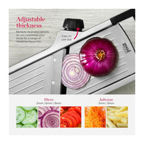 Tower Good Food Mandolin Slicer Durable Precision Stainless Steel Blades - Silver/Black