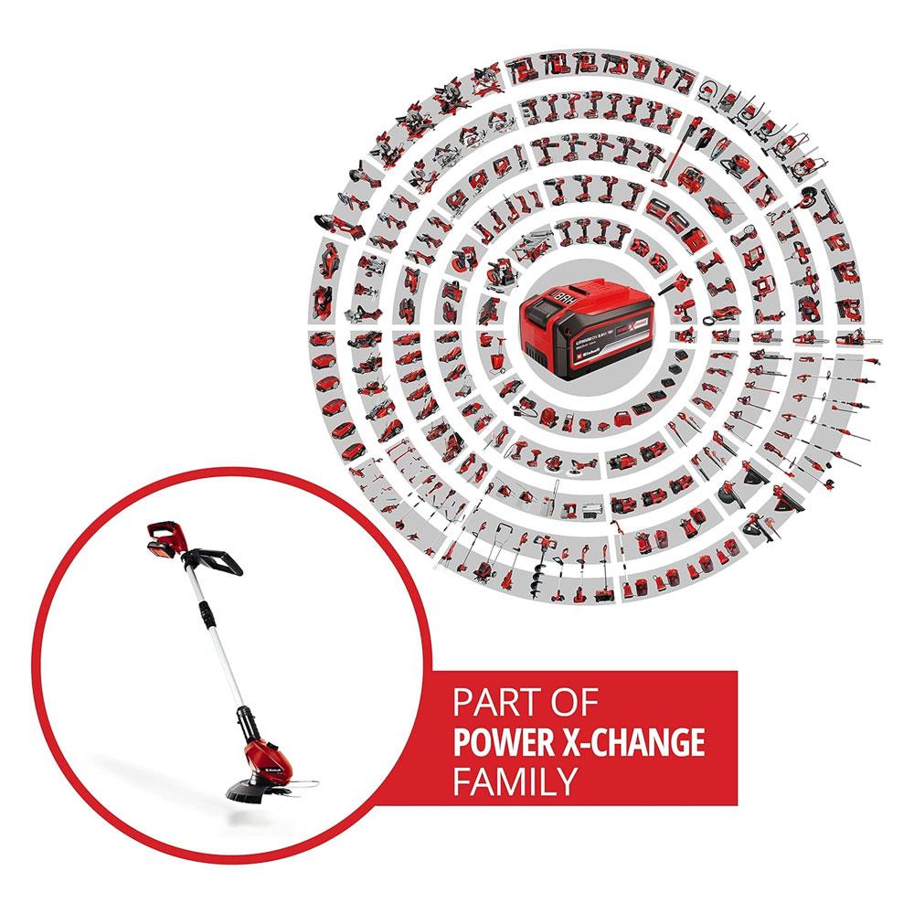 Einhell GE-CT 18 Li Kit Power X-Change 18V Cordless Lawn Trimmer With Battery And Charger - Red & Black Secondary image