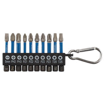 Draper Impact Rated Screwdriver Bit Set 50mm - 10 Piece