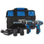 Draper Storm Force 10.8V Power Interchange Combi Drill & Rotary Drill Twin Kit 3 x 1.5Ah Batteries 1 x Charger 1 x Bag