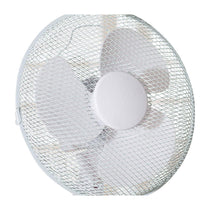 Daewoo 12 Inch Oscillating Desk Fan 3 Speed Settings 40W - White