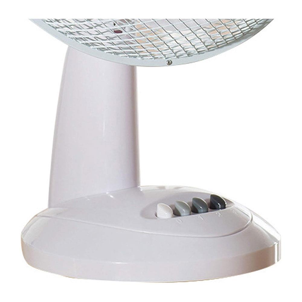 Daewoo 12 Inch Oscillating Desk Fan 3 Speed Settings 40W - White