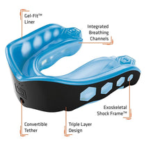 Shock Doctor Mouthguard Gel Max Youths Size - Black/Blue