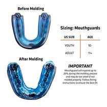 Shock Doctor Mouthguard Gel Max Youths Size - Black/Blue