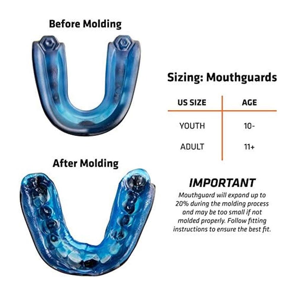 Shock Doctor Mouthguard Gel Max Youths Size - Black/Blue