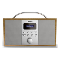 Groov-e Boston Wooden Stereo DAB/FM Digital Radio Alarm Clock Bluetooth LCD Display - Wood