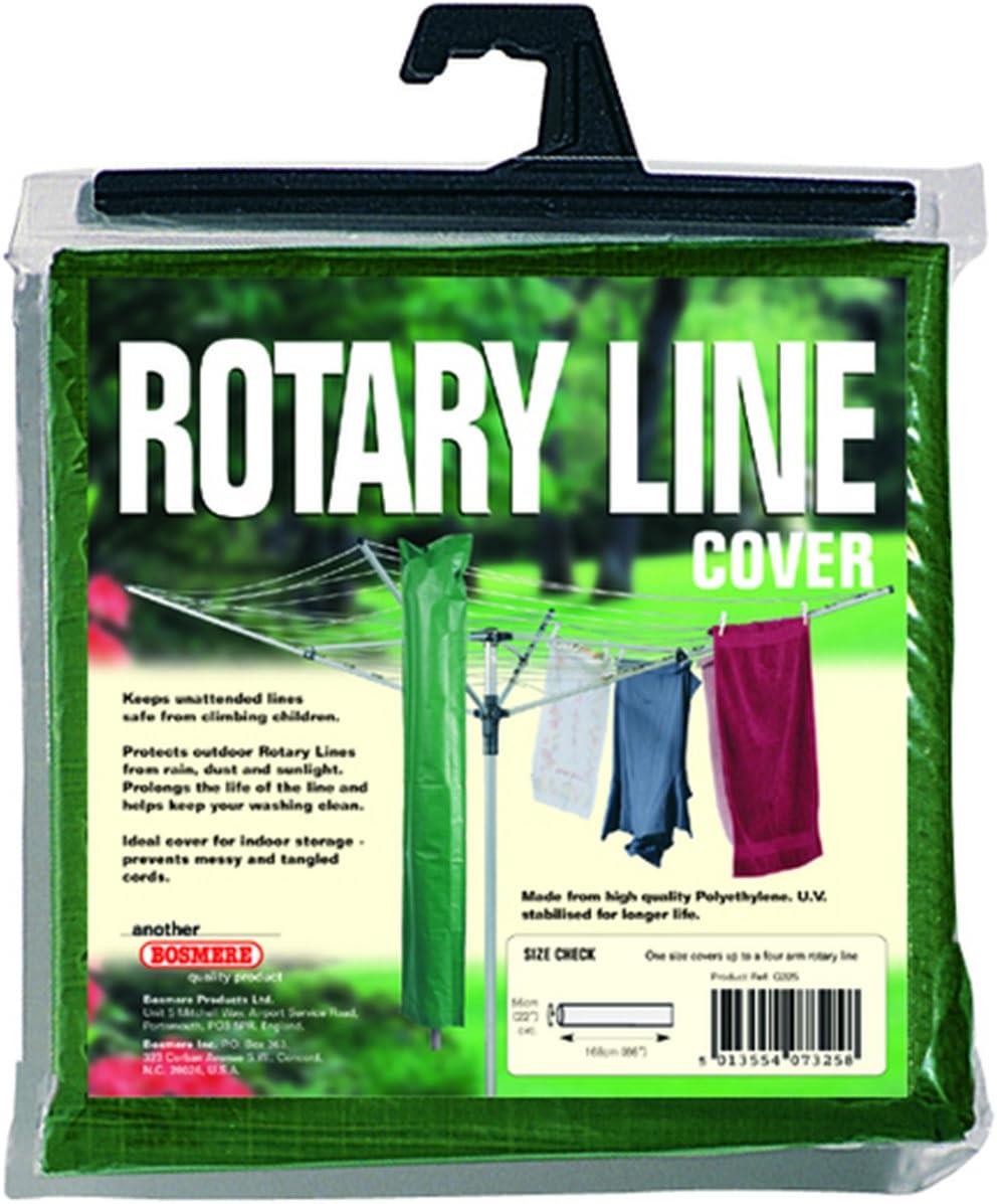 Bosmere Rotary Line Cover Rotary Washing Line Garden Furniture Cover - Green And Black