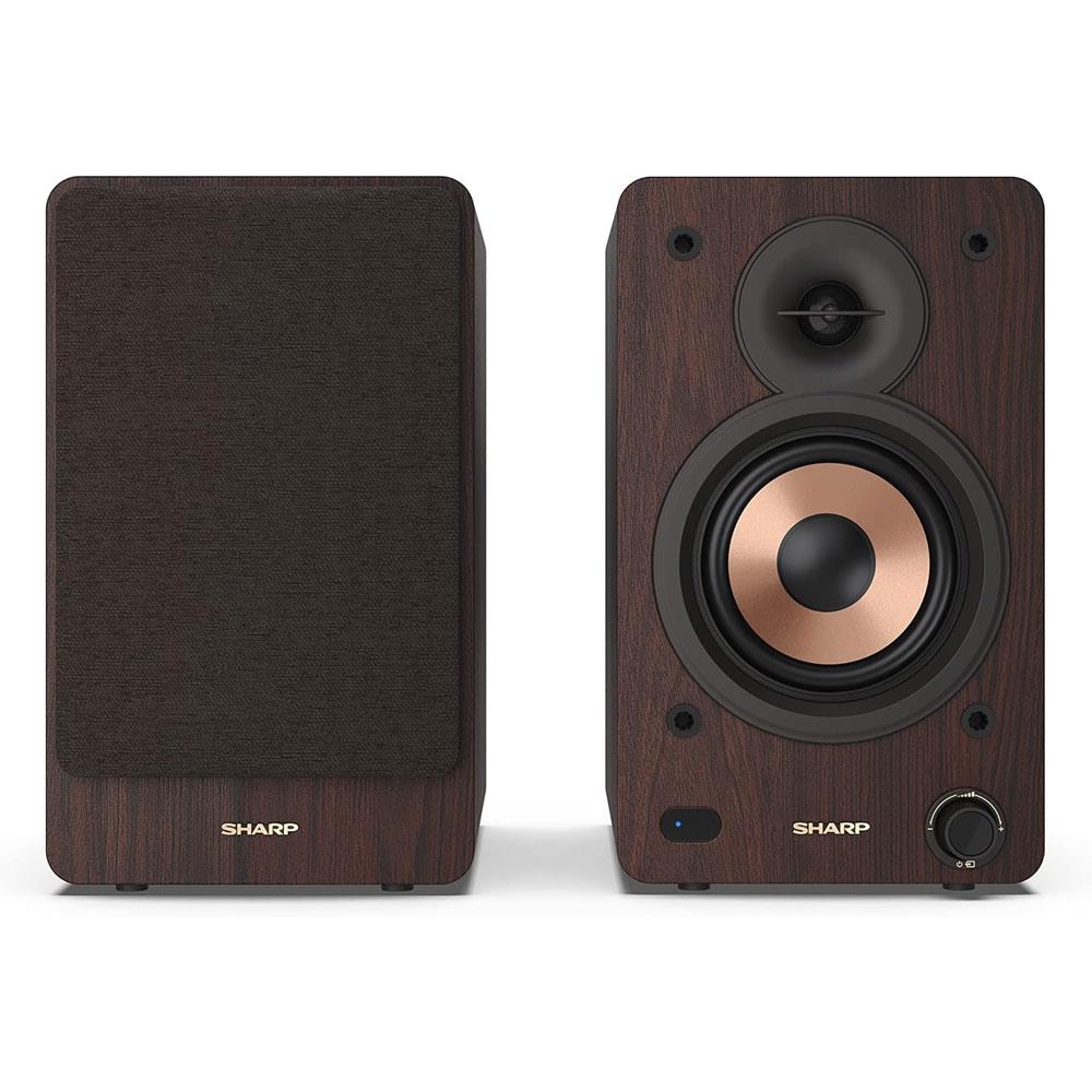 Sharp CP-SS30(BR) Bookshelf Speakers 60W RMS Wireless Studio Monitors Bluetooth - Brown Secondary image