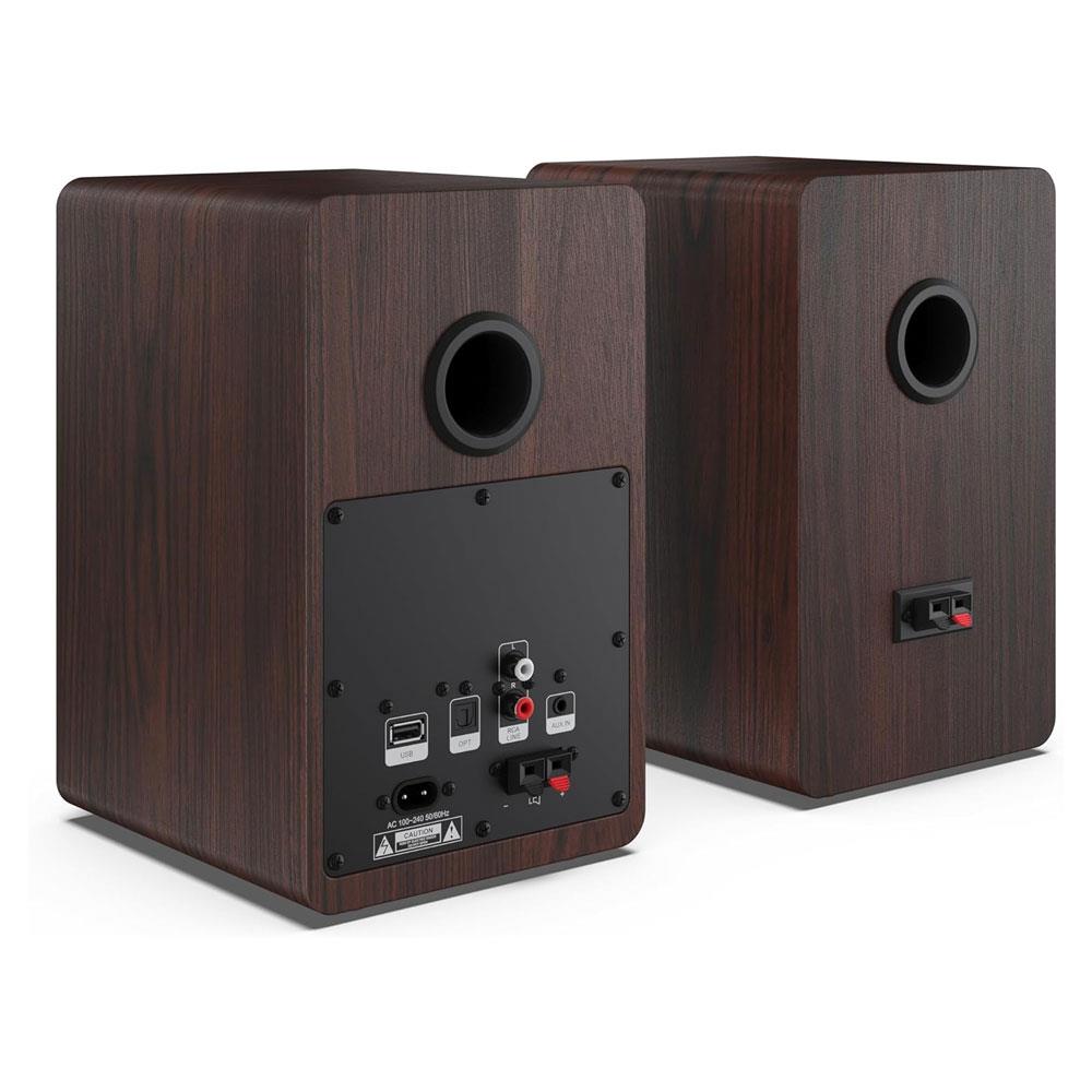 Sharp CP-SS30(BR) Bookshelf Speakers 60W RMS Wireless Studio Monitors Bluetooth - Brown