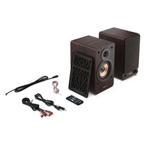 Sharp CP-SS30(BR) Bookshelf Speakers 60W RMS Wireless Studio Monitors Bluetooth - Brown