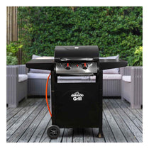 Sealey Dellonda 2 Burner Gas BBQ Grill With Piezo Ignition & Thermometer - Black