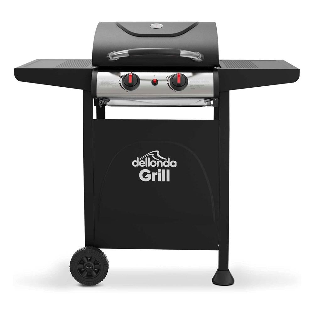Sealey Dellonda 2 Burner Gas BBQ Grill With Piezo Ignition & Thermometer - Black