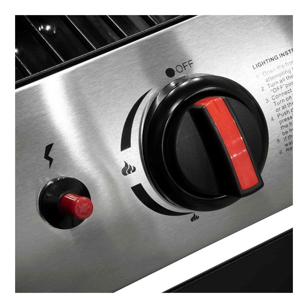 Sealey Dellonda 2 Burner Gas BBQ Grill With Piezo Ignition & Thermometer - Black