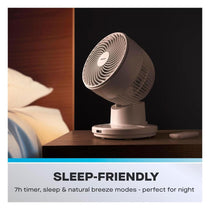 Daewoo 8 Inch Desktop Air Circulator Fan 3 Speed Settings Quiet Oscillating Remote Control 35W - White