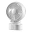 Daewoo 4 Inch Portable Rechargeable Desk Fan 3 Speed Settings - White