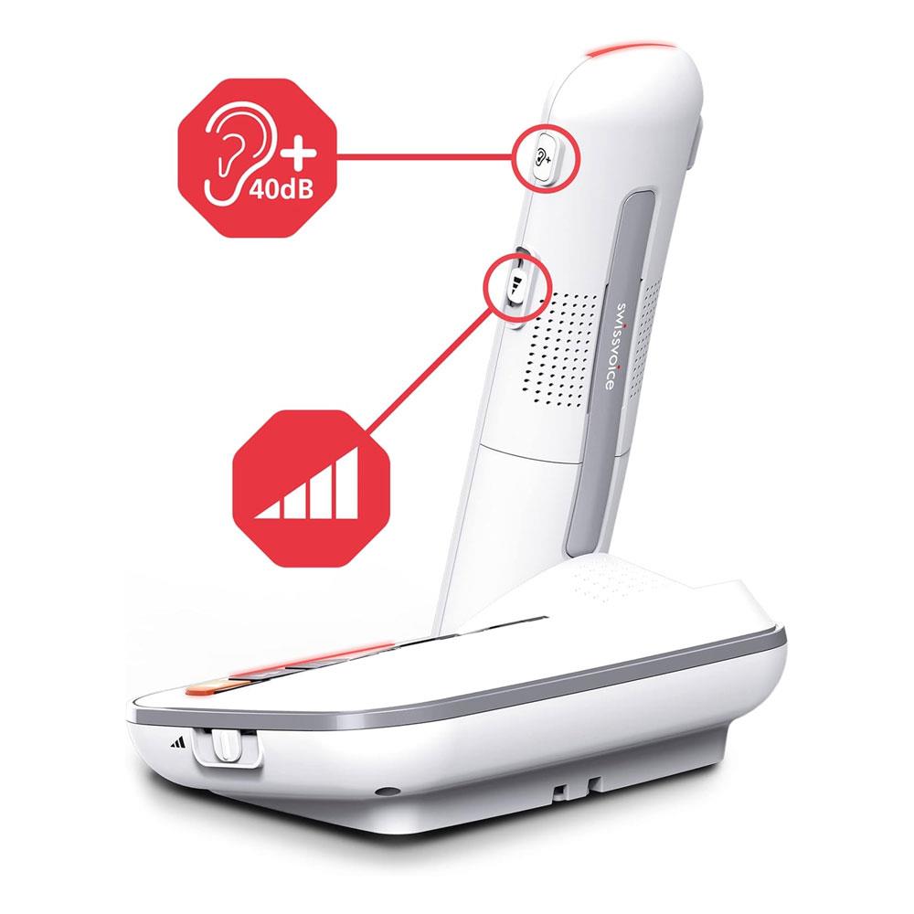 Swissvoice 2355 Single Cordless Big Button Phone - White