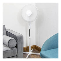 Benross 16 Inch Standing Pedestal Fan Oscillating 3 Speed 50W - White