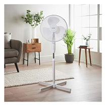 Benross 16 Inch Standing Pedestal Fan Oscillating 3 Speed 50W - White