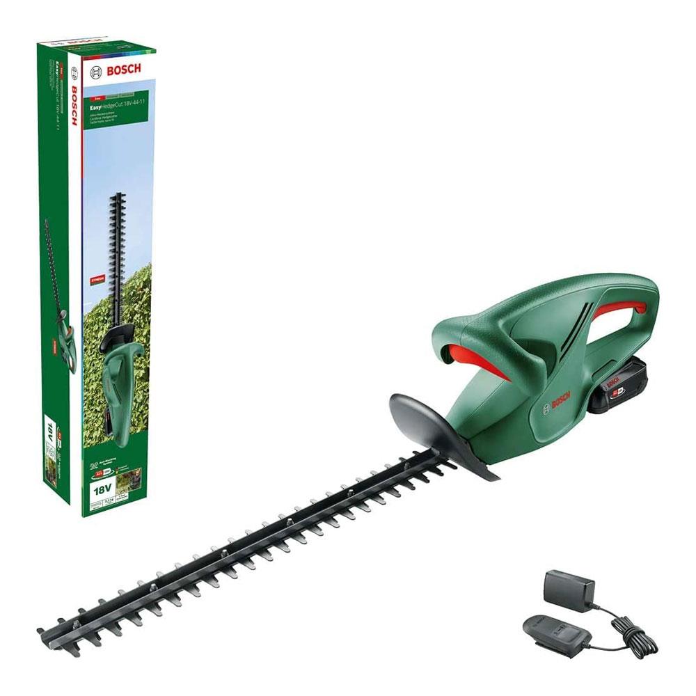 Bosch EasyHedgeCut 18V-44-11 Cordless Hedgecutter 1 x 2.0 Ah Battery AL 1810 CV Charger - Classic Green Main image