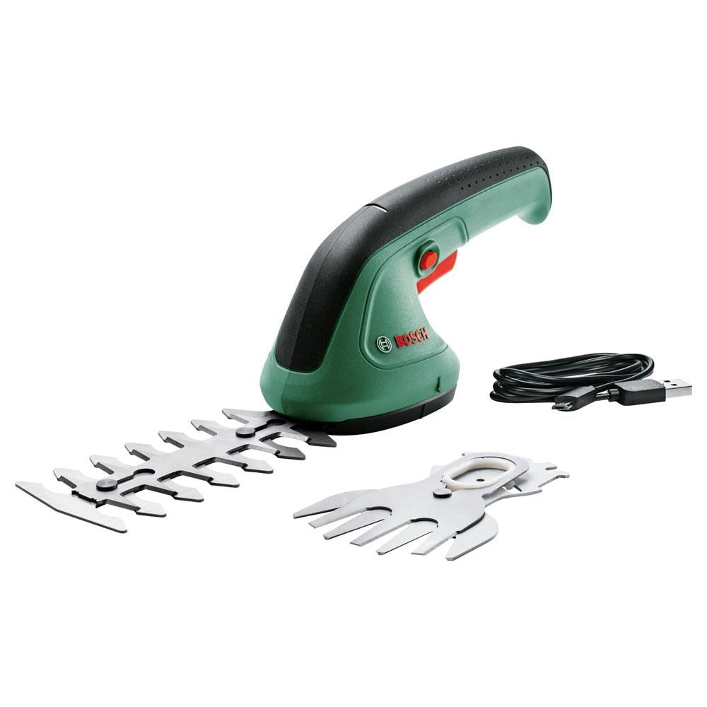Bosch EasyShear Cordless Shrub Shear 3.6V Battery 2 x Blades Set 8cm & 12cm - Classic Green Main image