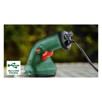 Bosch EasyShear Cordless Shrub Shear 3.6V Battery 2 x Blades Set 8cm & 12cm - Classic Green