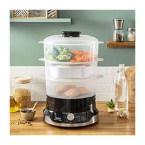 Tefal Ultra Compact Steam Cooker 3 Bowl Food Steamer 800 W - Black