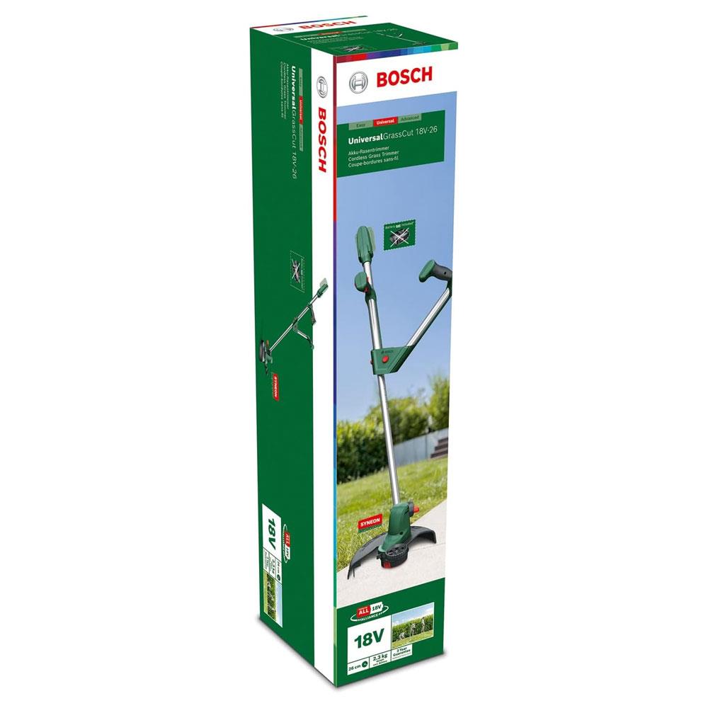 Bosch UniversalGrassCut 18V-26 Cordless Grass Trimmer Body Only - Classic Green