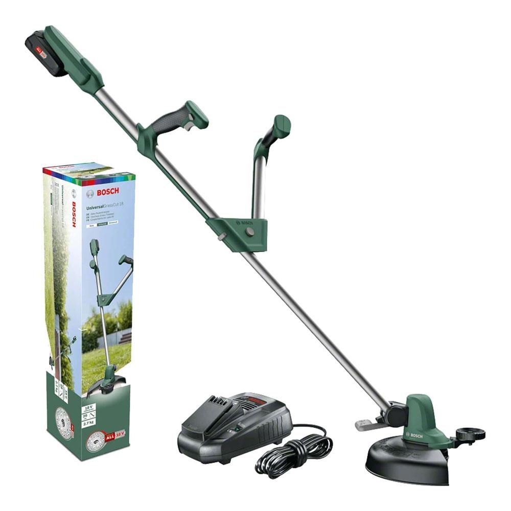 Bosch UniversalGrassCut 18V-260 Cordless Grass Trimmer With Battery & Charger - Classic Green