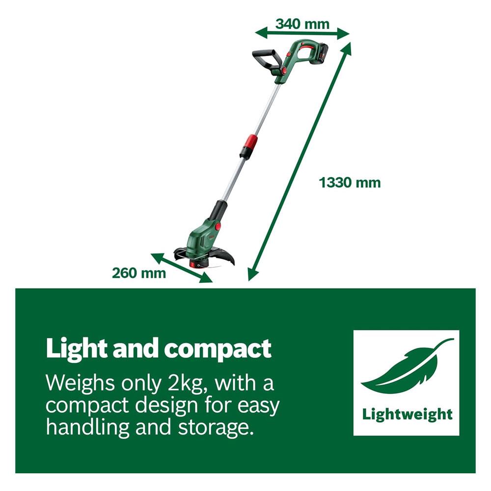 Bosch UniversalGrassCut 18V-26-500 Cordless Grass Trimmer With Battery & Charger - Classic Green Secondary image