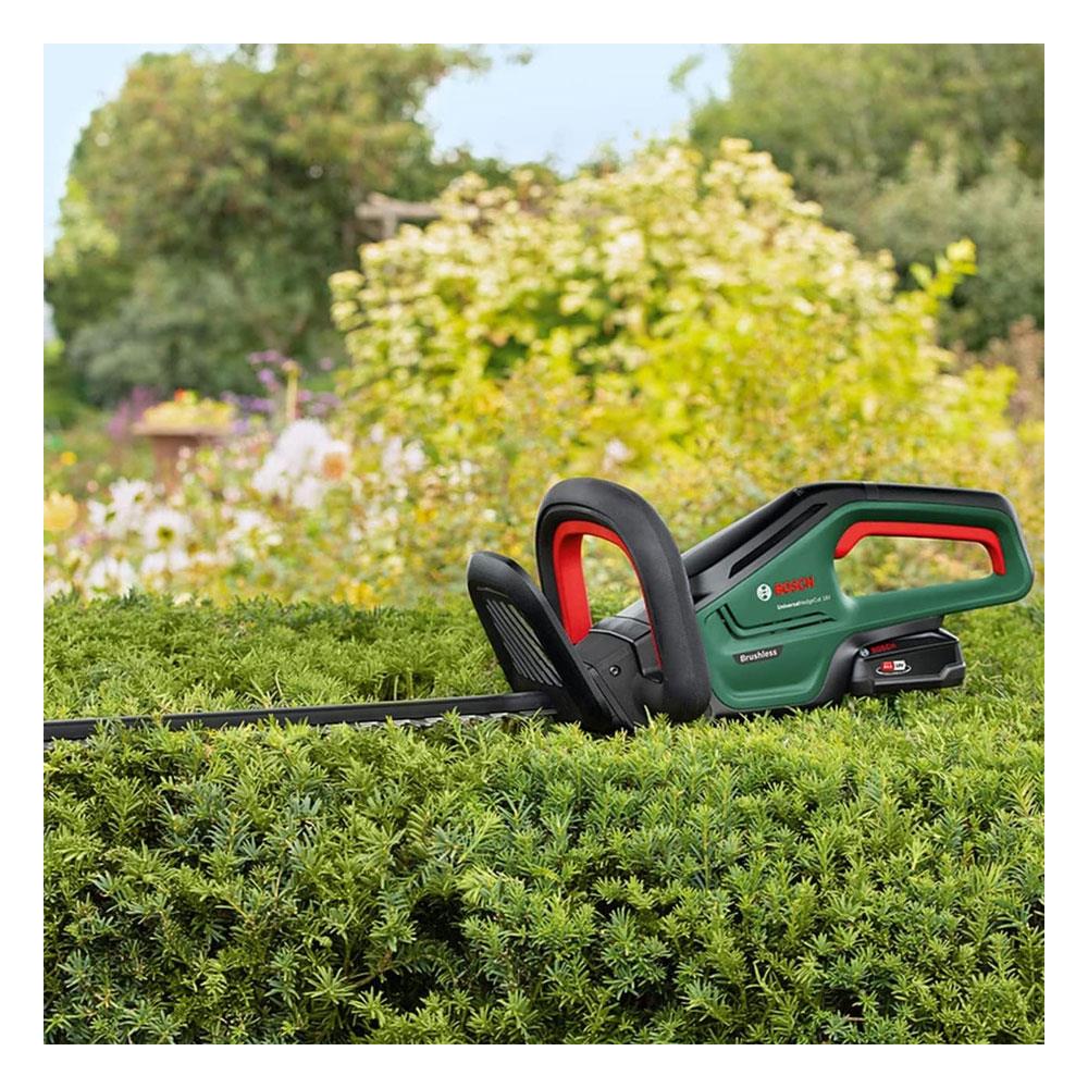 Bosch UniversalHedgeCut 18V-55 Cordless Hedgecutter 2.5Ah Battery & AL 1830 CV Charger - Classic Green Secondary image