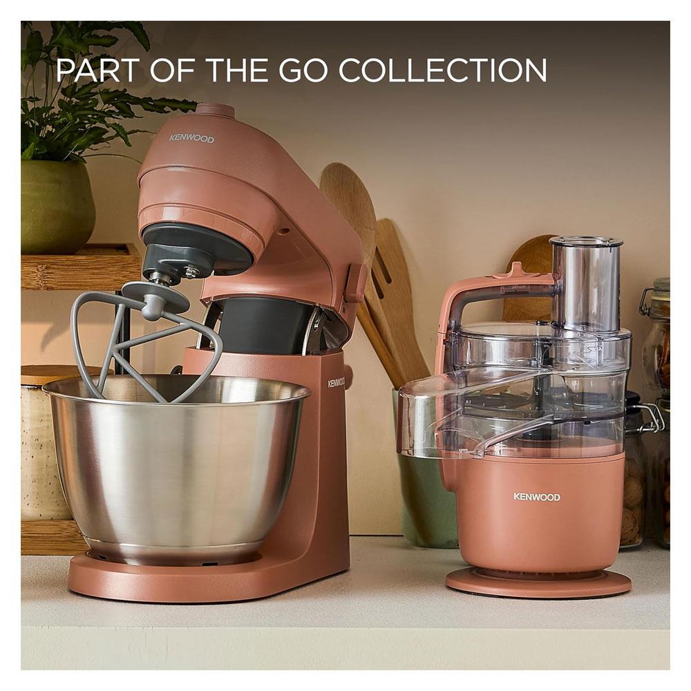 Kenwood Go Stand Mixer 6 Speed 3 Adjustable Tools 800W 4 Litres Bowl - Clay Red