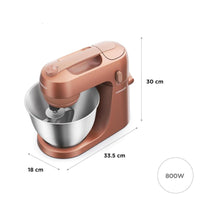 Kenwood Go Stand Mixer 6 Speed 3 Adjustable Tools 800W 4 Litres Bowl - Clay Red