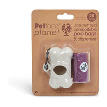 Petface Planet Compostable Poop Bag And Dispenser 20 Eco-Friendly Poo Bags