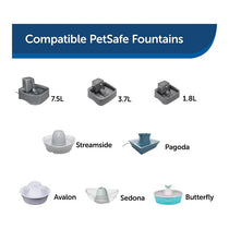 PetSafe Drinkwell Ceramic Fountains Charcoal Filters 4 Pack Keeps Pet Water Clean & Fresh White
