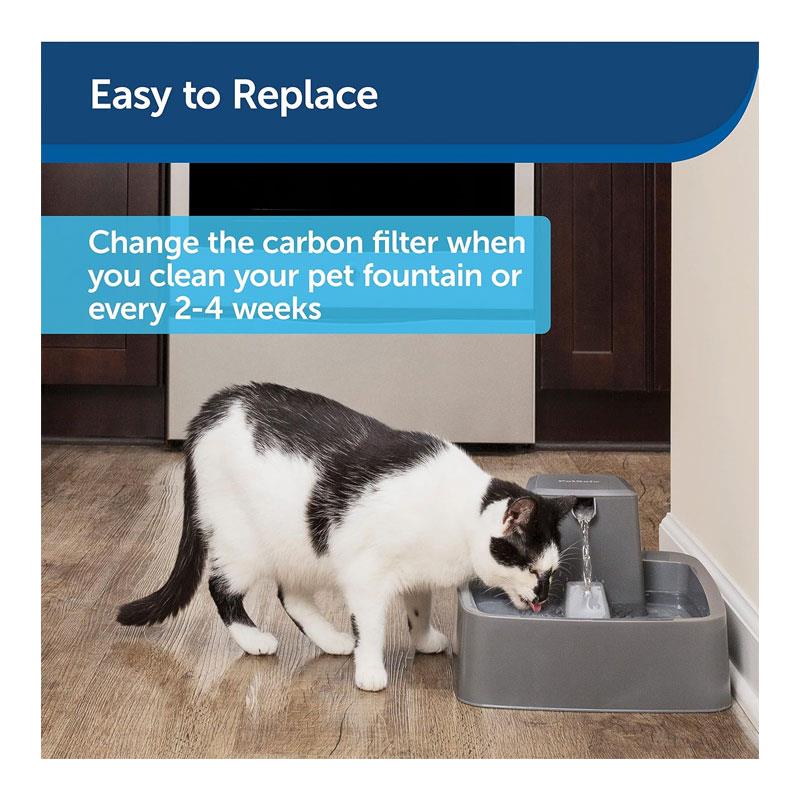 PetSafe Drinkwell Ceramic Fountains Charcoal Filters 4 Pack Keeps Pet Water Clean & Fresh White