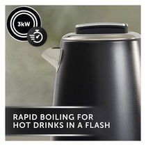 Breville Lustra Electric Kettle Stainless Steel 3000W 1.7 Litres - Matt Black