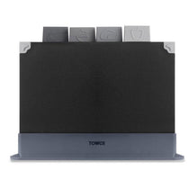 Tower 4 Piece Chopping Board Set With Stand - Black