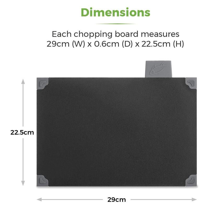Tower 4 Piece Chopping Board Set With Stand - Black Secondary image