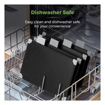 Tower 4 Piece Chopping Board Set With Stand - Black