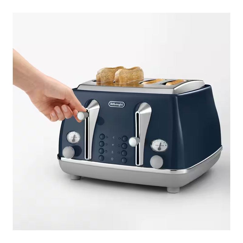 Delonghi Icona Capitals London 4 Slice Toaster 1800W - Blue