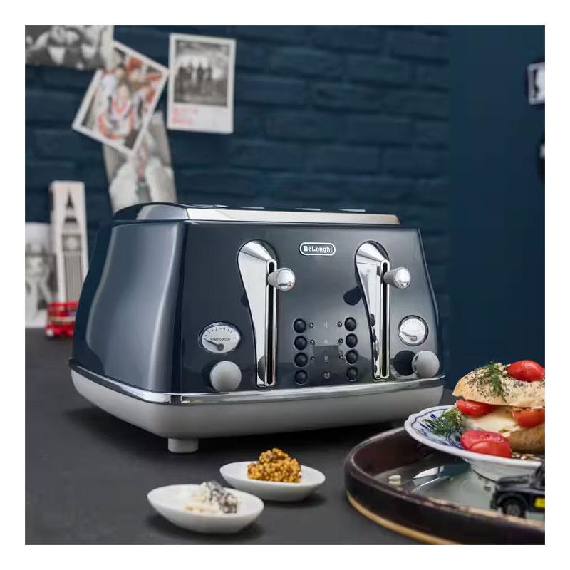 Delonghi Icona Capitals London 4 Slice Toaster 1800W - Blue
