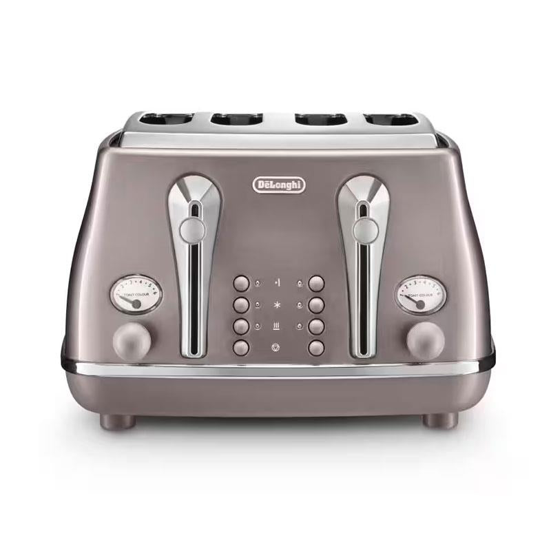 Delonghi Icona Metallics 4 Slice Toaster Stainless Steel 1800W - Pink Main image