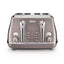 Delonghi Icona Metallics 4 Slice Toaster Stainless Steel 1800W - Pink