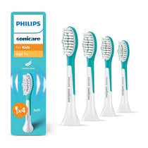 Philips Sonicare For Kids Tall Sonic Toothbrush Heads 4 Pack - Aqua