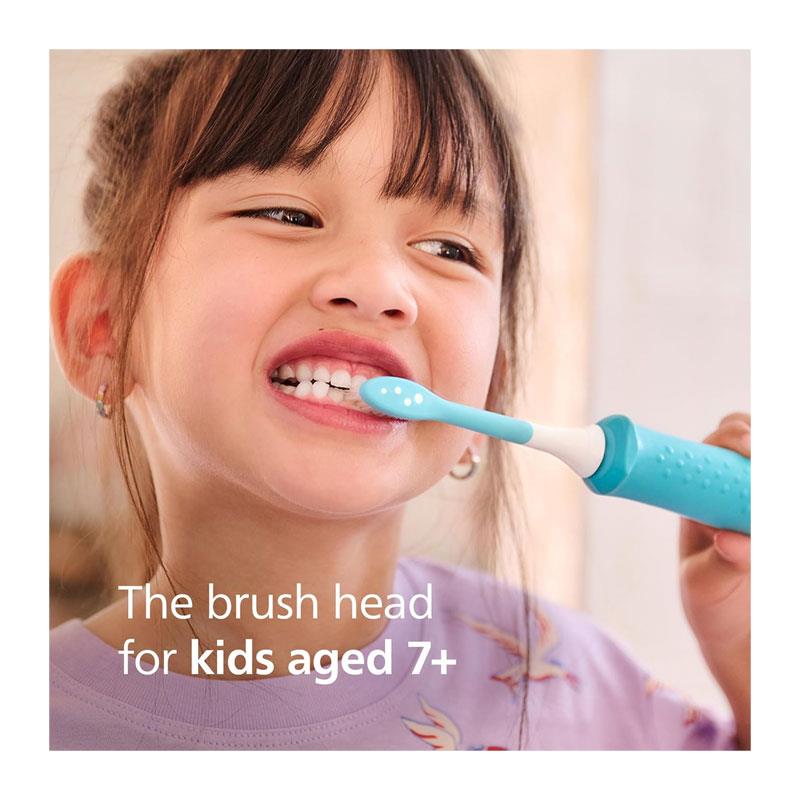 Philips Sonicare For Kids Tall Sonic Toothbrush Heads 4 Pack - Aqua Secondary image